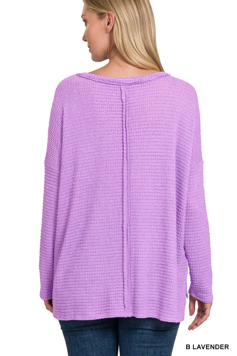 DOLMAN LONG SLEEVE BOAT NECK JACQUARD SWEATER