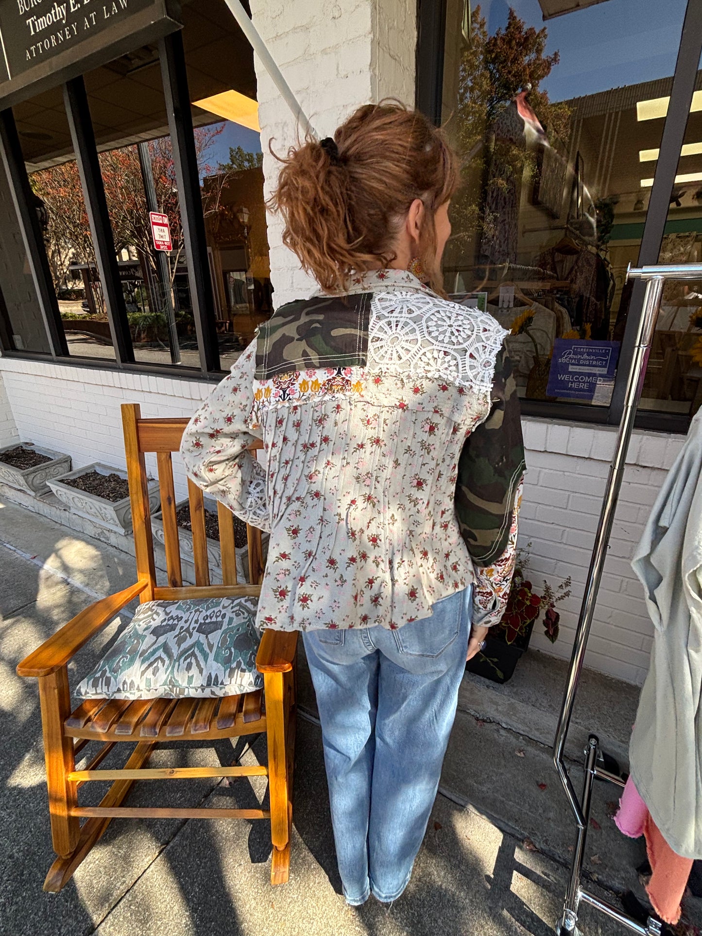 Camo Floral Patchwork Jacket