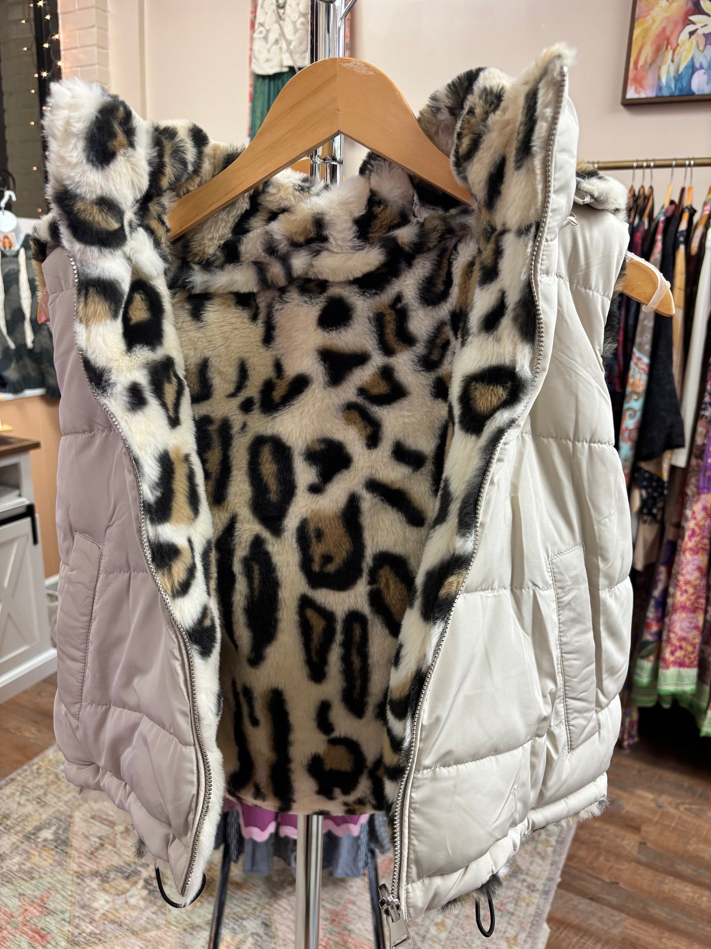 Leopard print vest