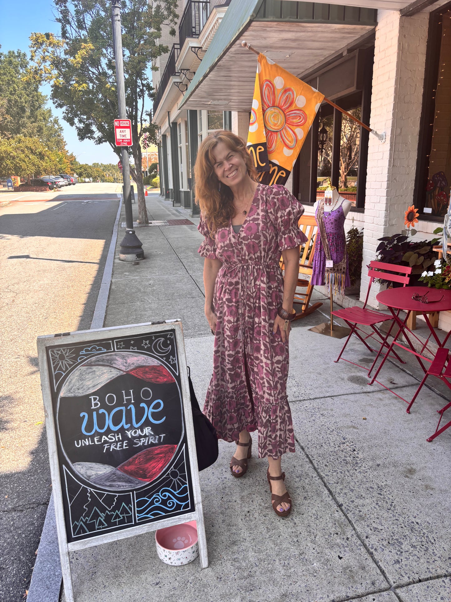 Hand Block Printed Naturally Dyed Cotton Maxi Dress (Emelie)