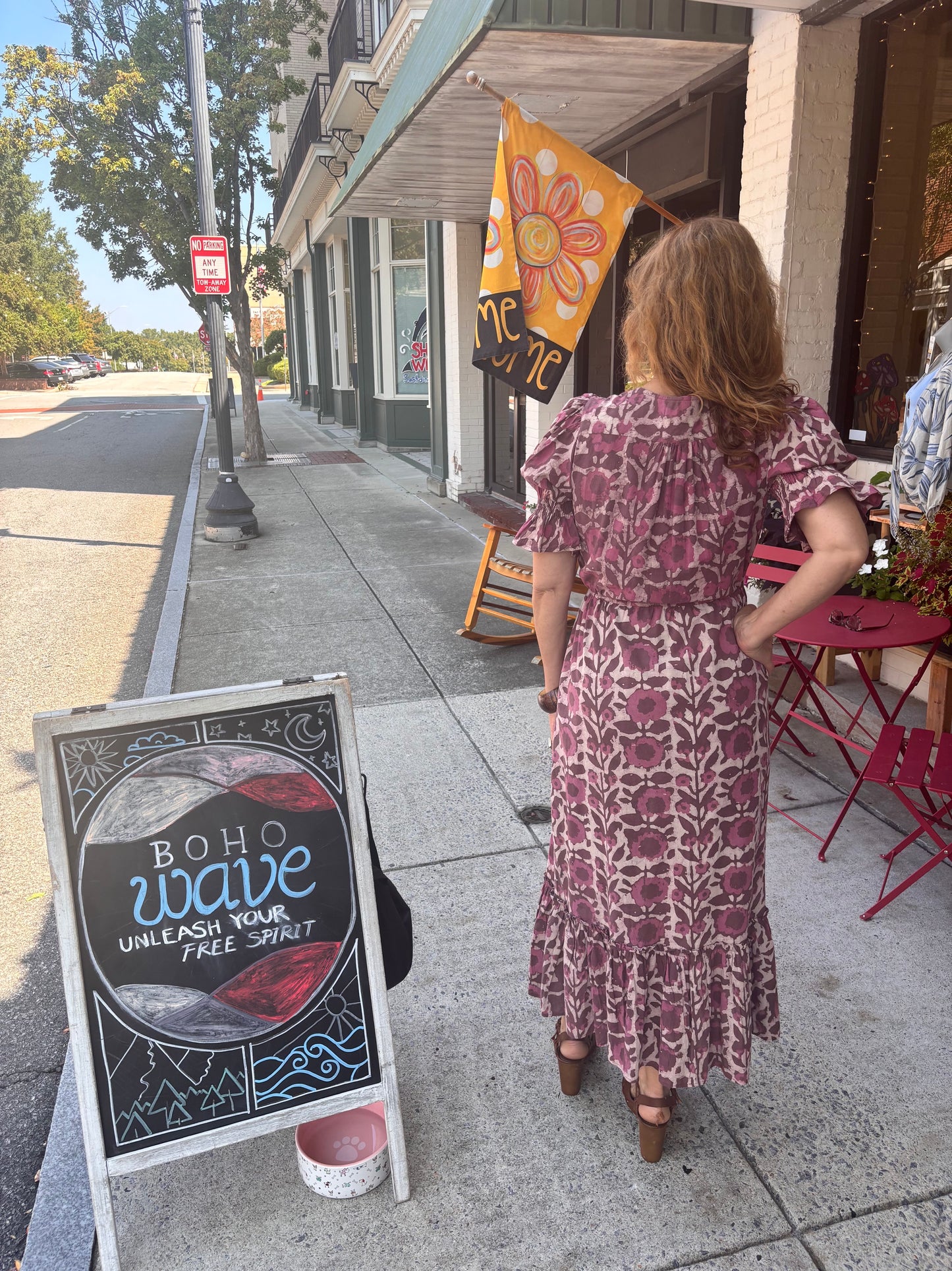 Hand Block Printed Naturally Dyed Cotton Maxi Dress (Emelie)
