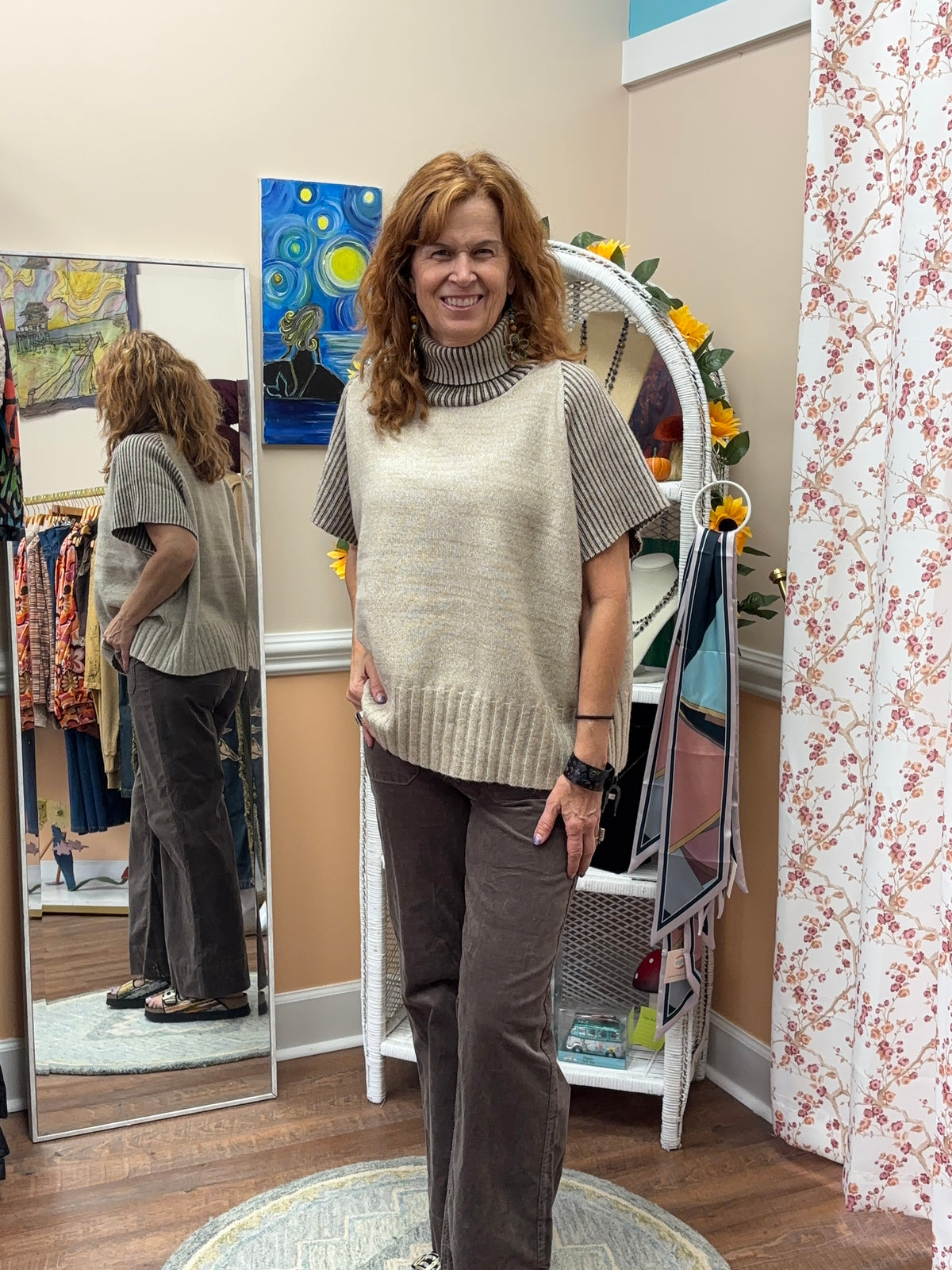 Turtle Neck Sweater Vest