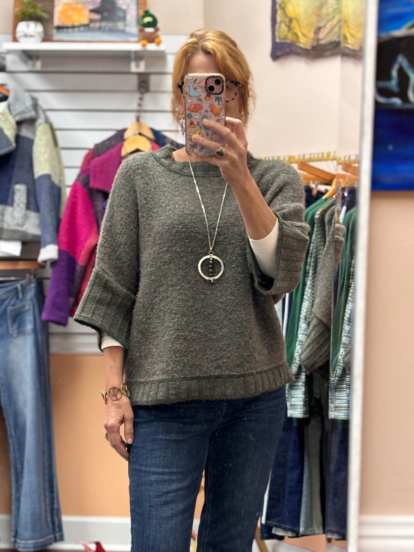 Olive Pullover Sweater by Ozai N Ku