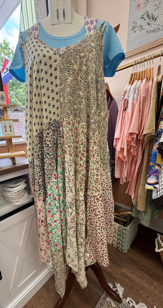 Garden Whimsy Patchwork Pixie Dress