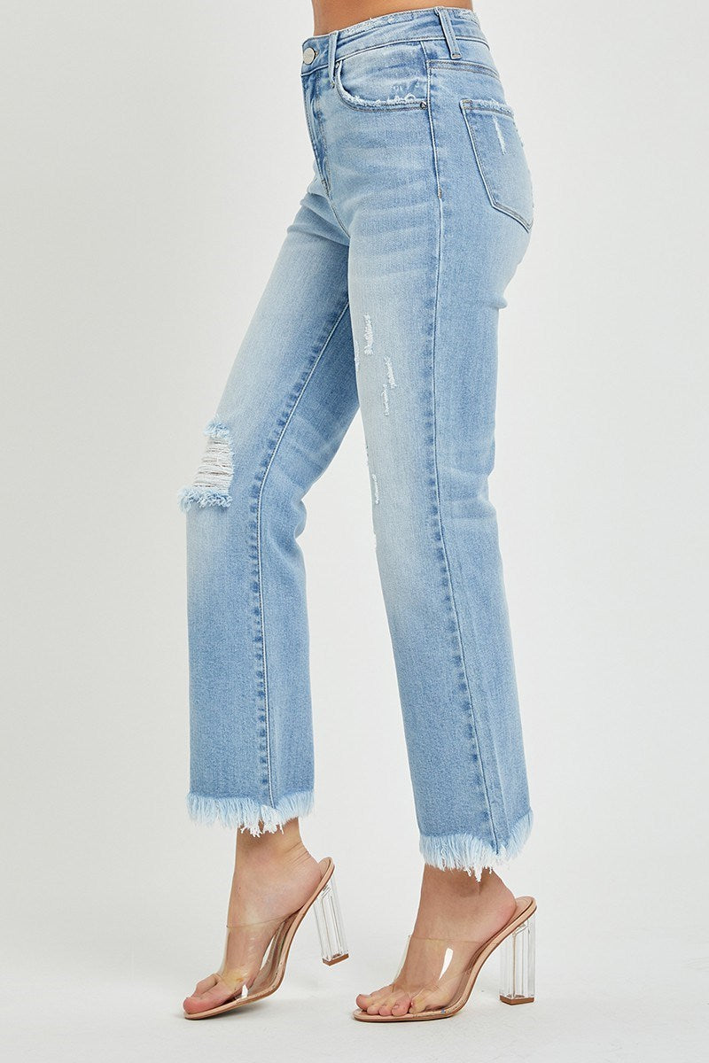 Risen High Rise Crop Flare Jean