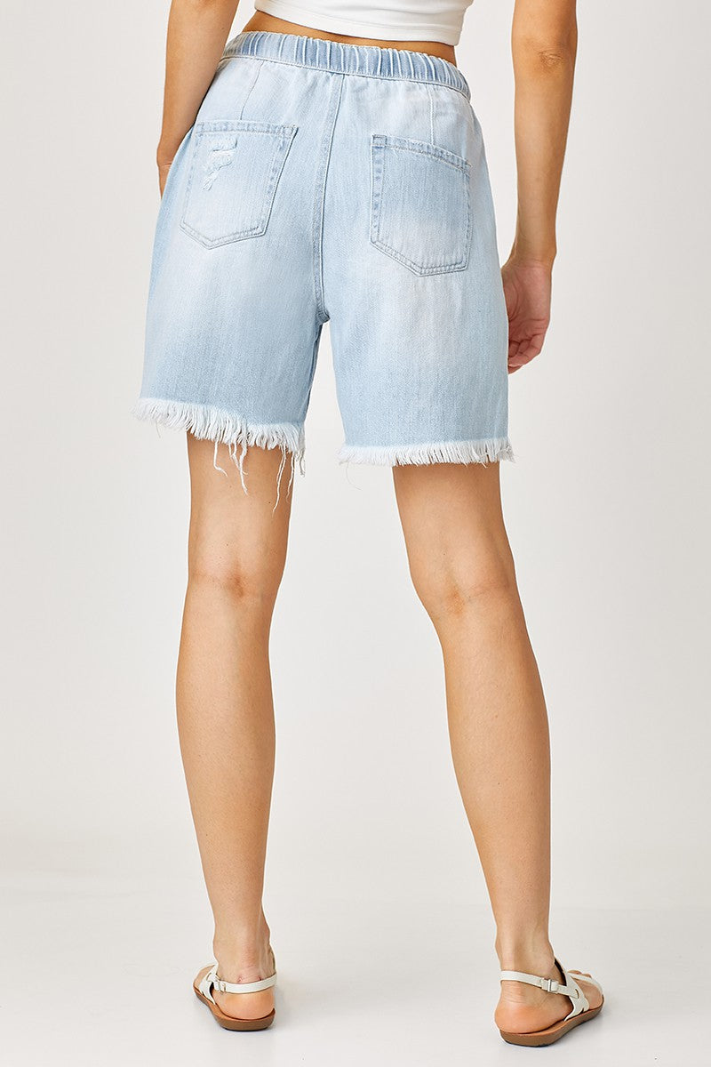 RISEN HIGH-RISE BOYFRIEND SHORTS