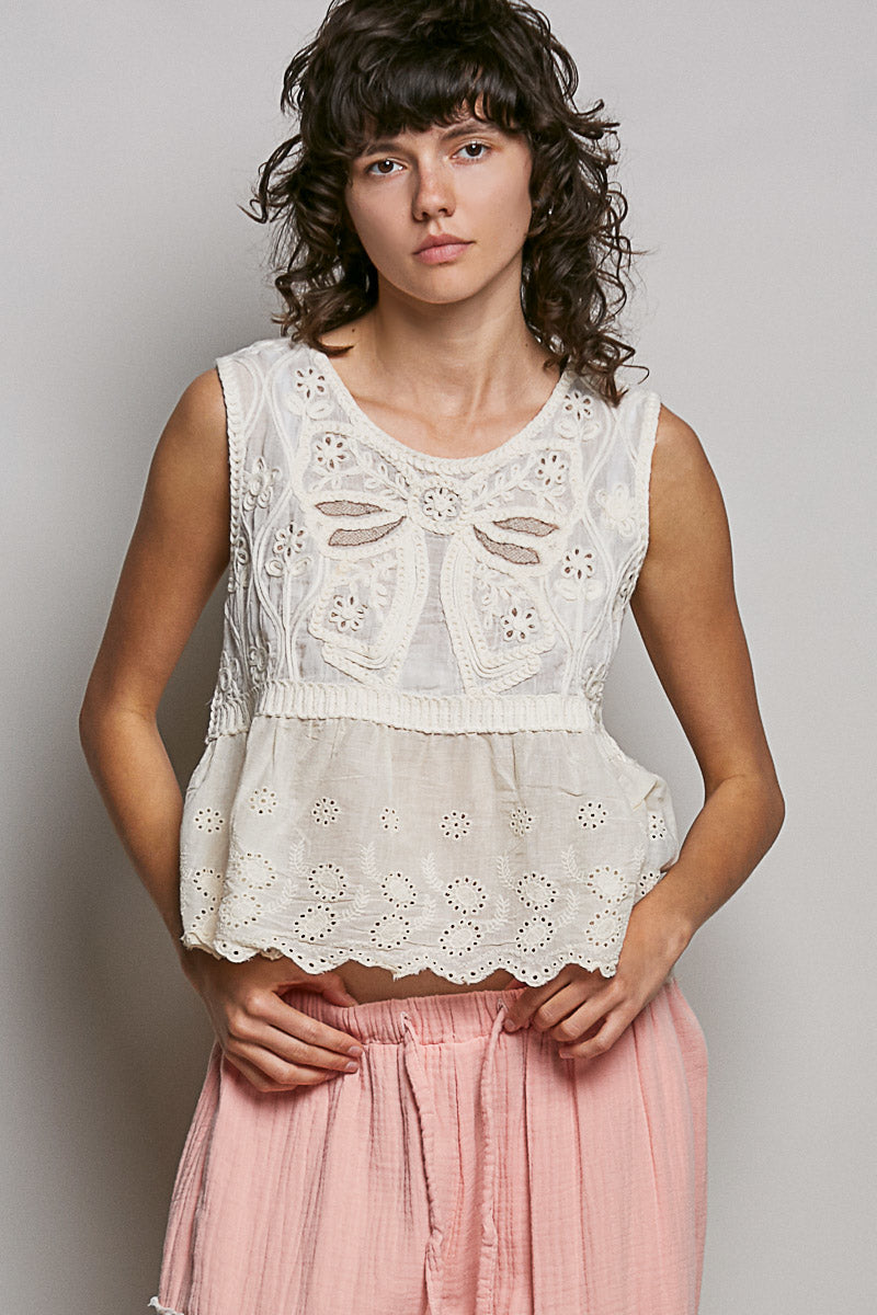 Crochet sleeveless top