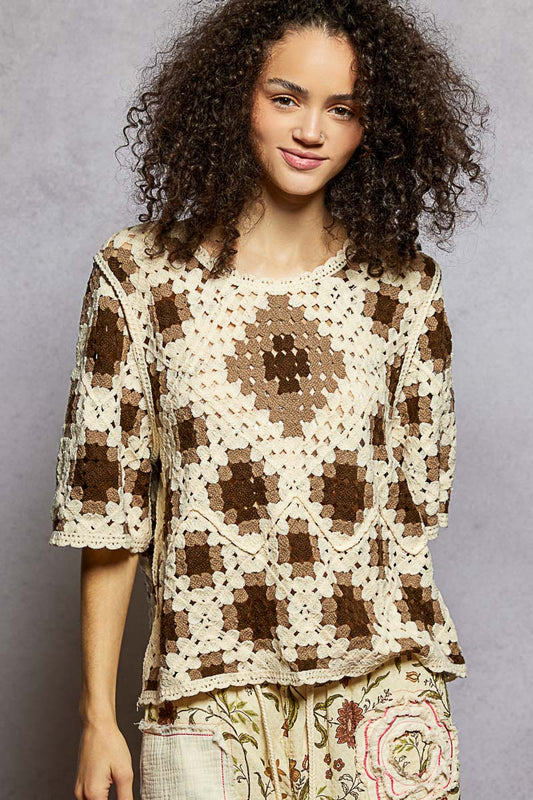 Choco Multi Knit Top
