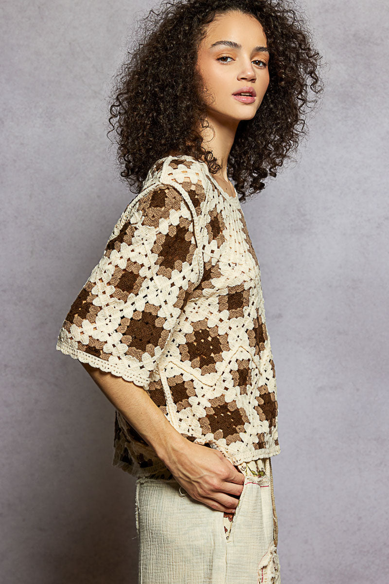 Choco Multi Knit Top