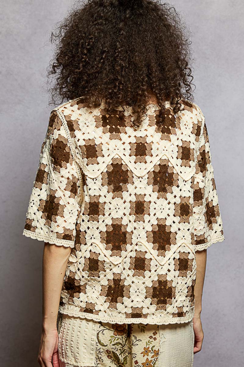 Choco Multi Knit Top