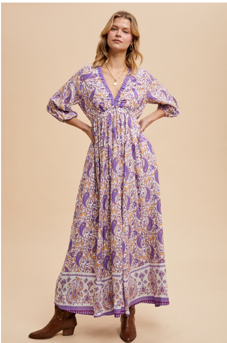 Purple Paisley Maxi ☀️💜