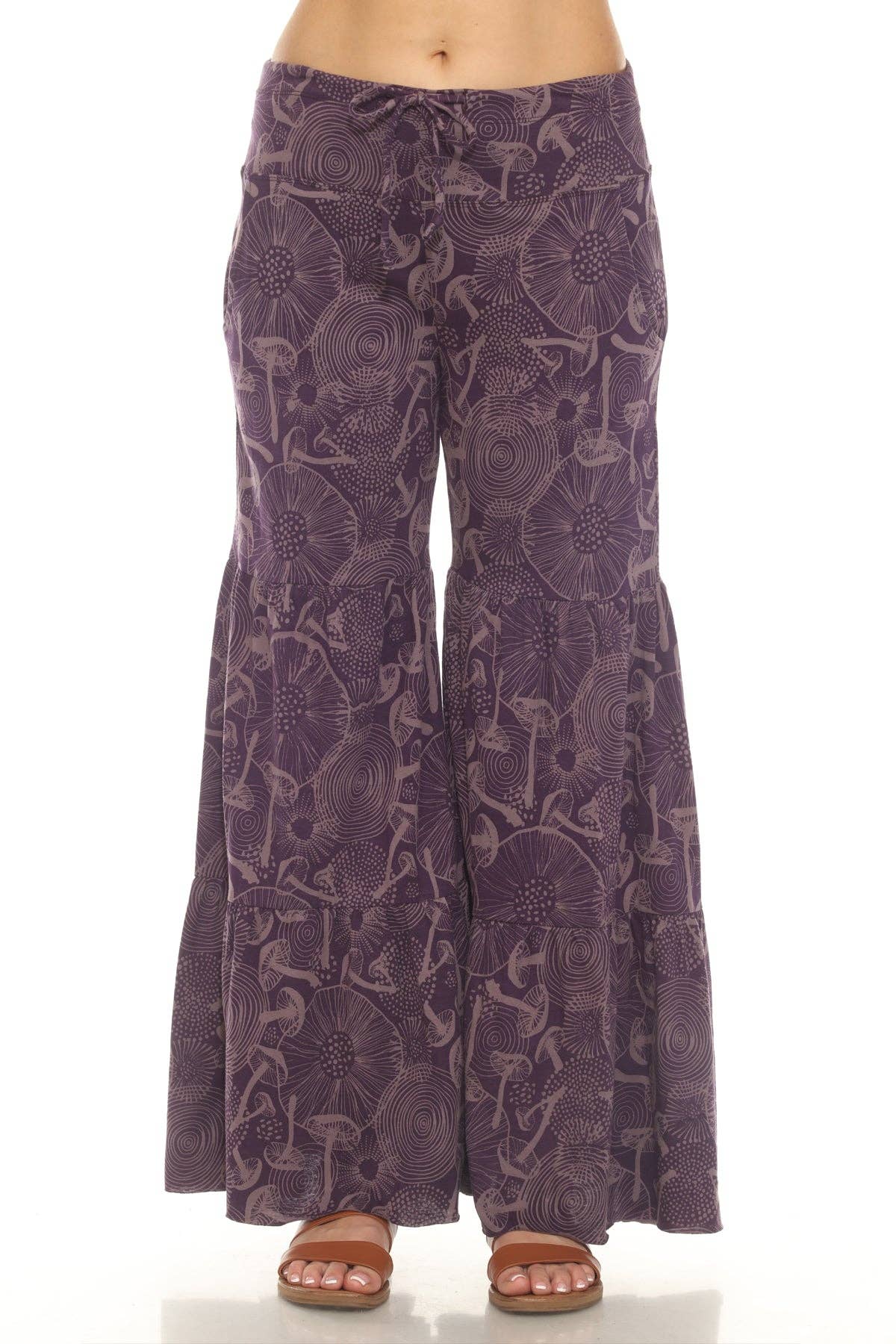 Mushroom Tiered Jersey Pants