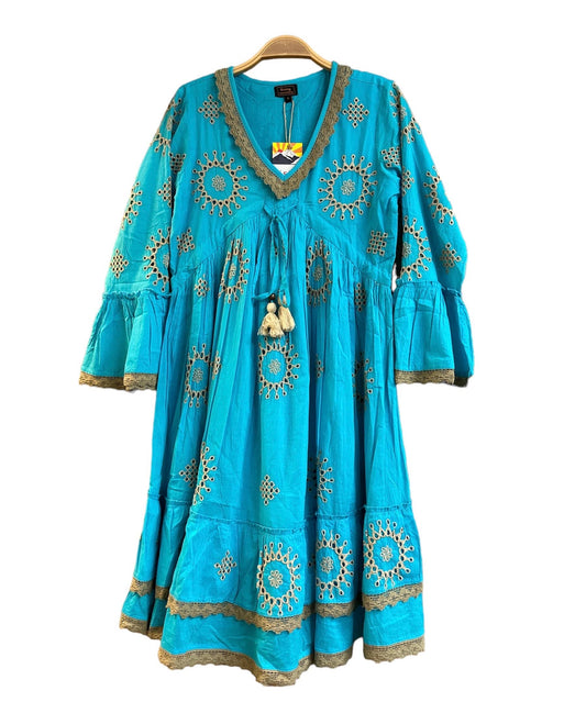 Ocean Breeze Ruffle Dress