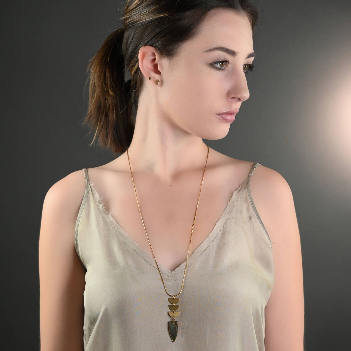 Double Moon W/ Arrow on an Adjustable Chain