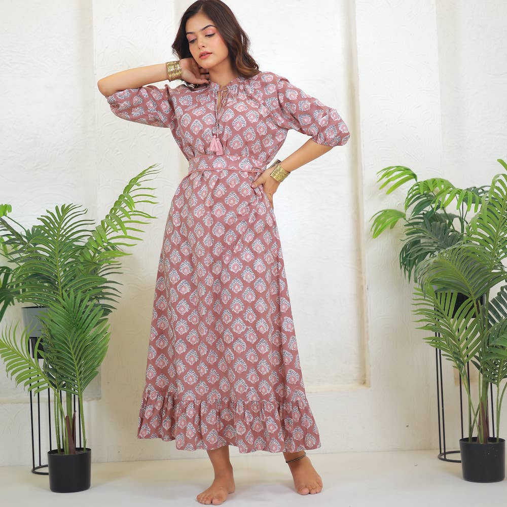 Block Printed Dress (Kaishori)