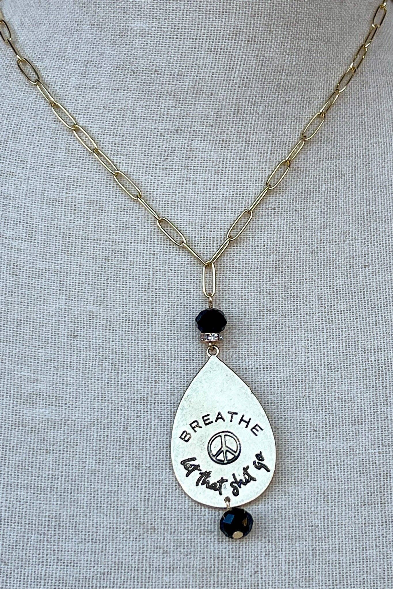 Breathe Necklace in Gold