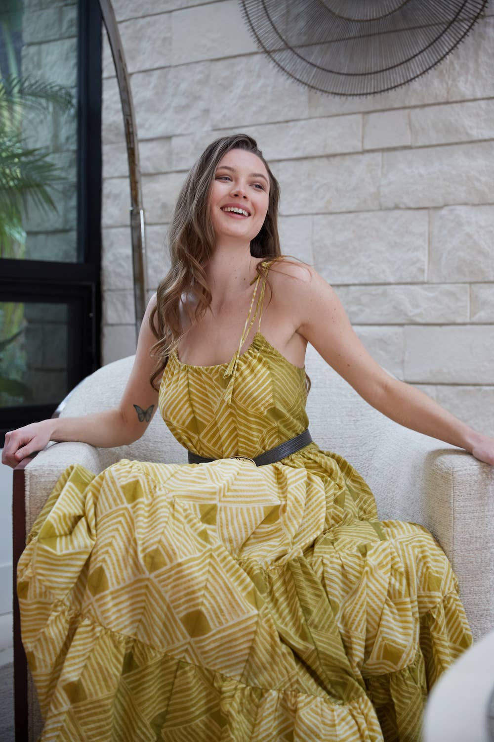 Shibori Hand-Dyed Maxi Dress (Udvita)