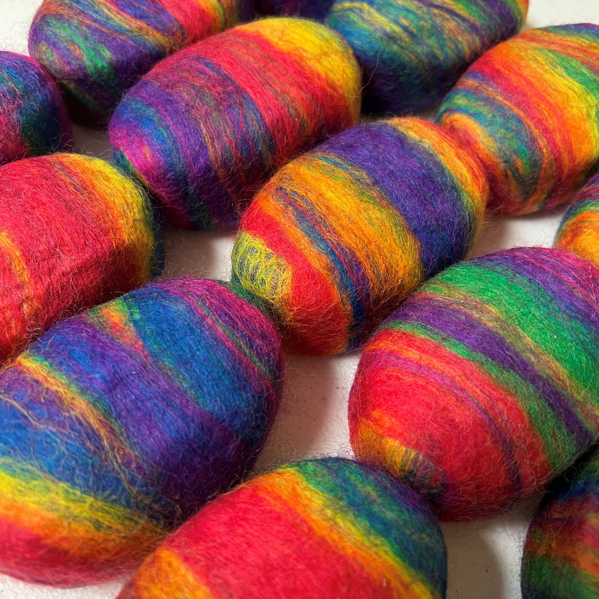 Felted Soap Blended RAINBOW Bright Colors Washcloth & Soap