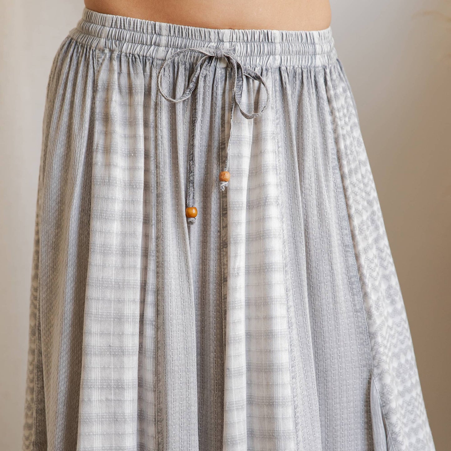 Artisan Bohemian Patchwork Handkerchief Maxi Skirt NEW