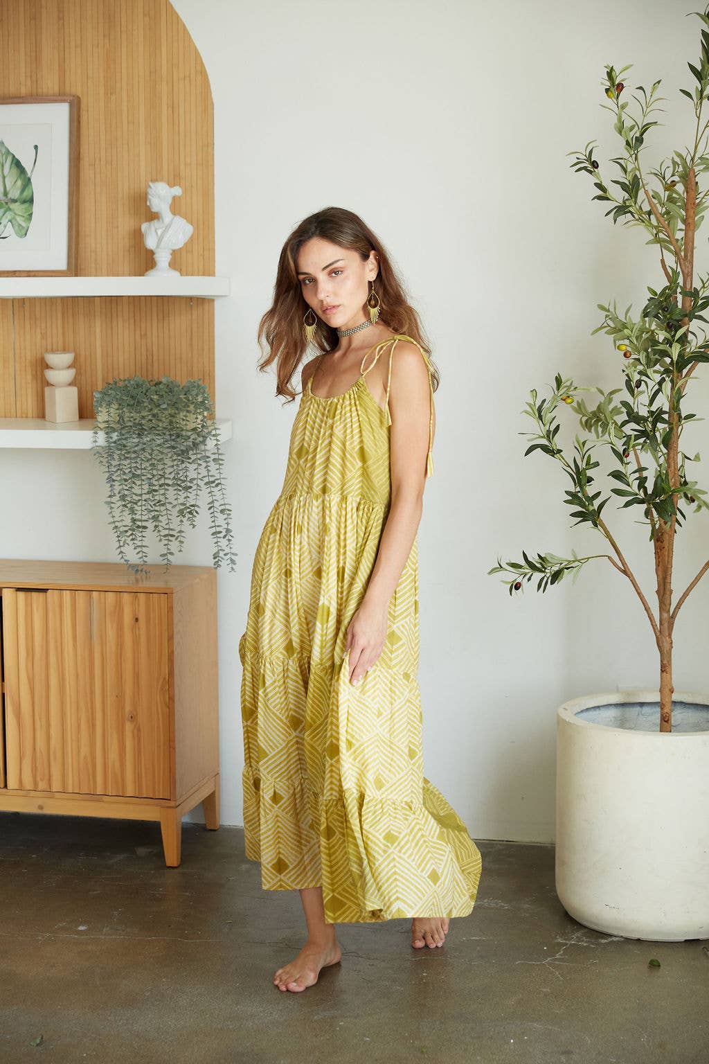 Shibori Hand-Dyed Maxi Dress (Udvita)