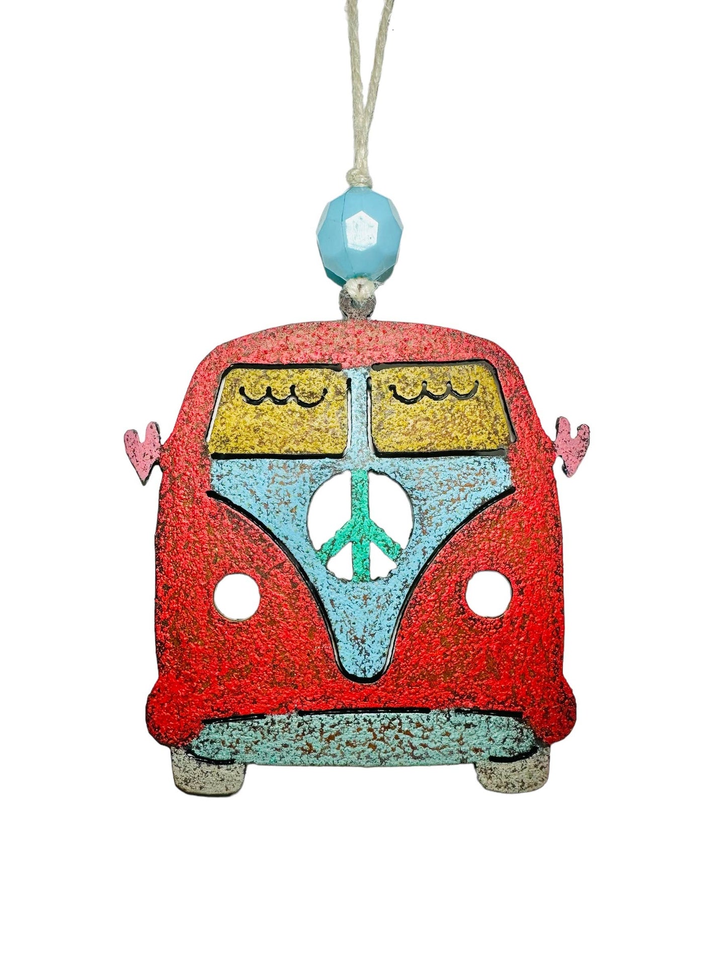 VW Bus ornament Peace Sign hippie metal gifts Garden USA