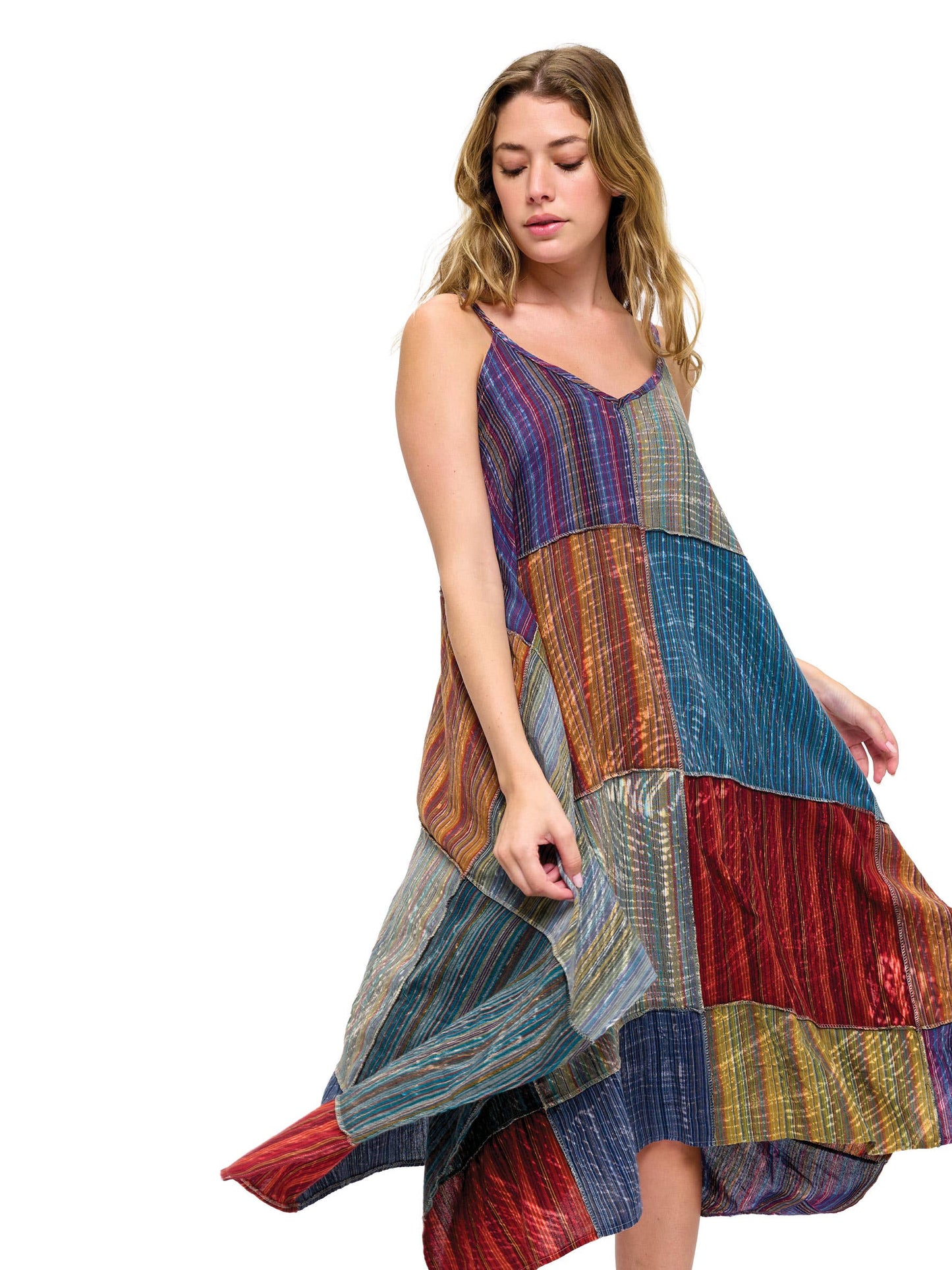 Gypsy Vintage Washed Patchwork Dress