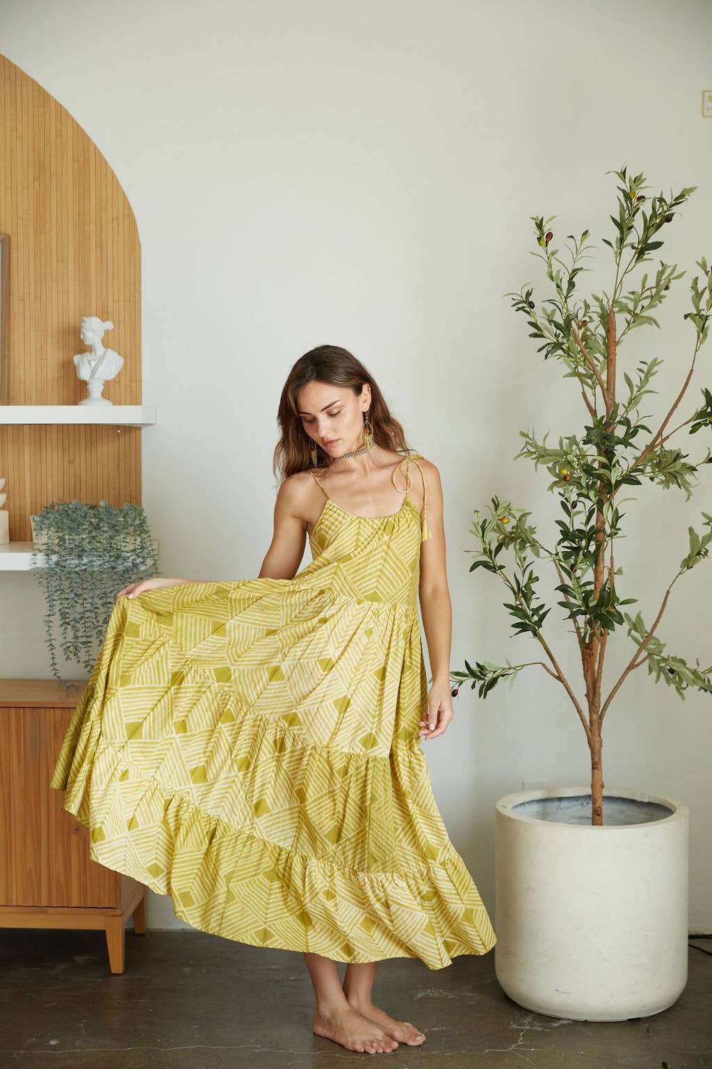 Shibori Hand-Dyed Maxi Dress (Udvita)