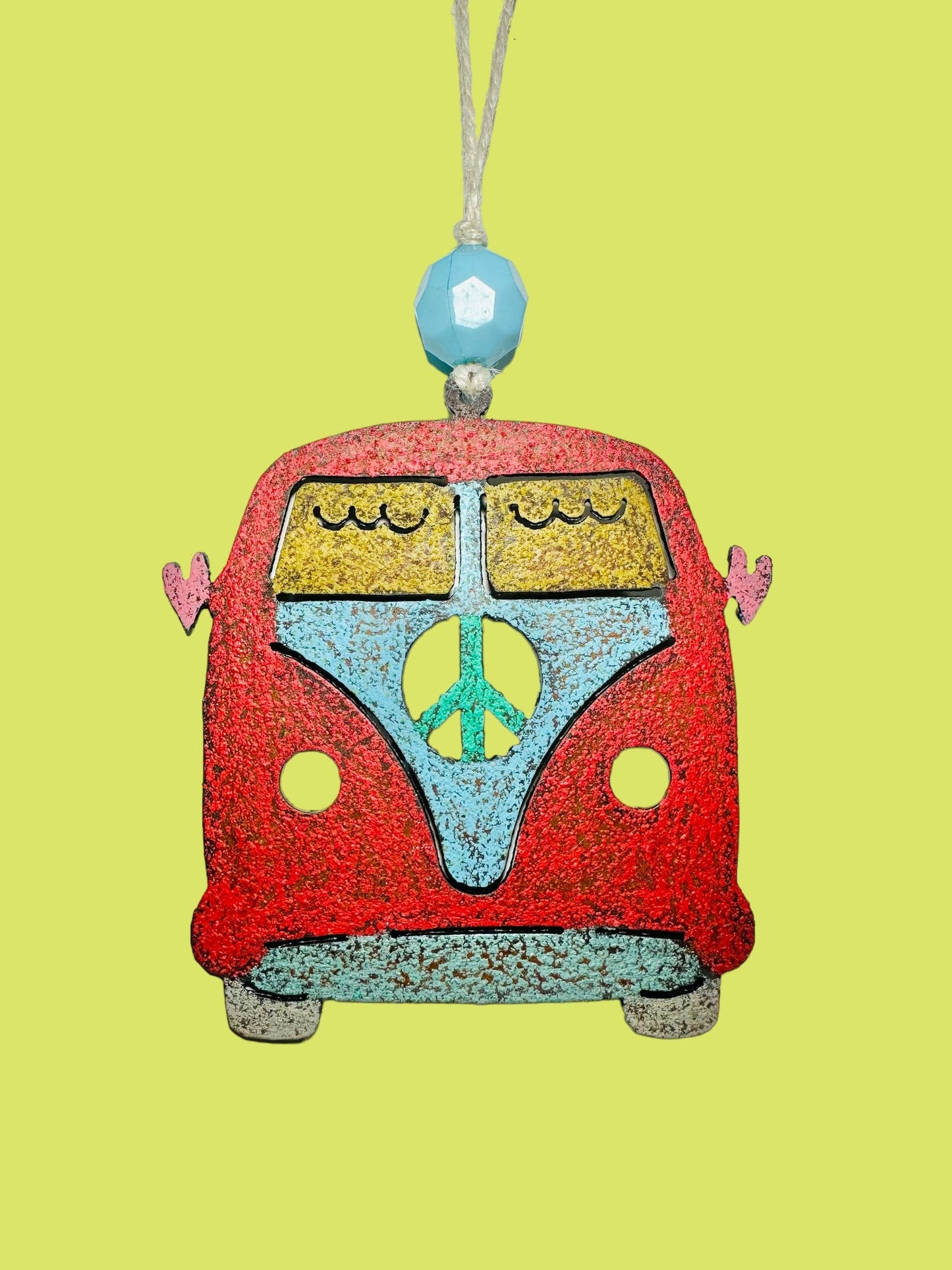 VW Bus ornament Peace Sign hippie metal gifts Garden USA