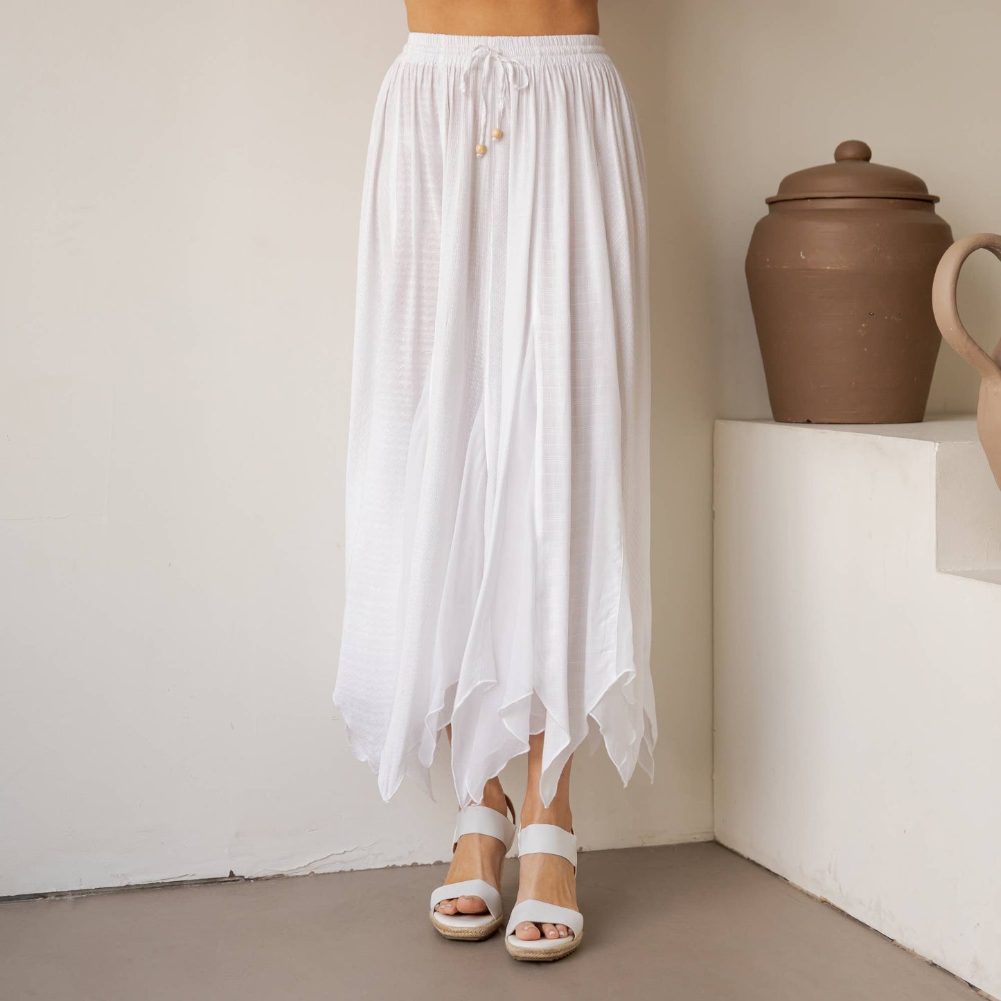 Artisan Bohemian Patchwork Handkerchief Maxi Skirt NEW