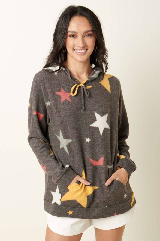 Hacci Brushed Hooded Pullover