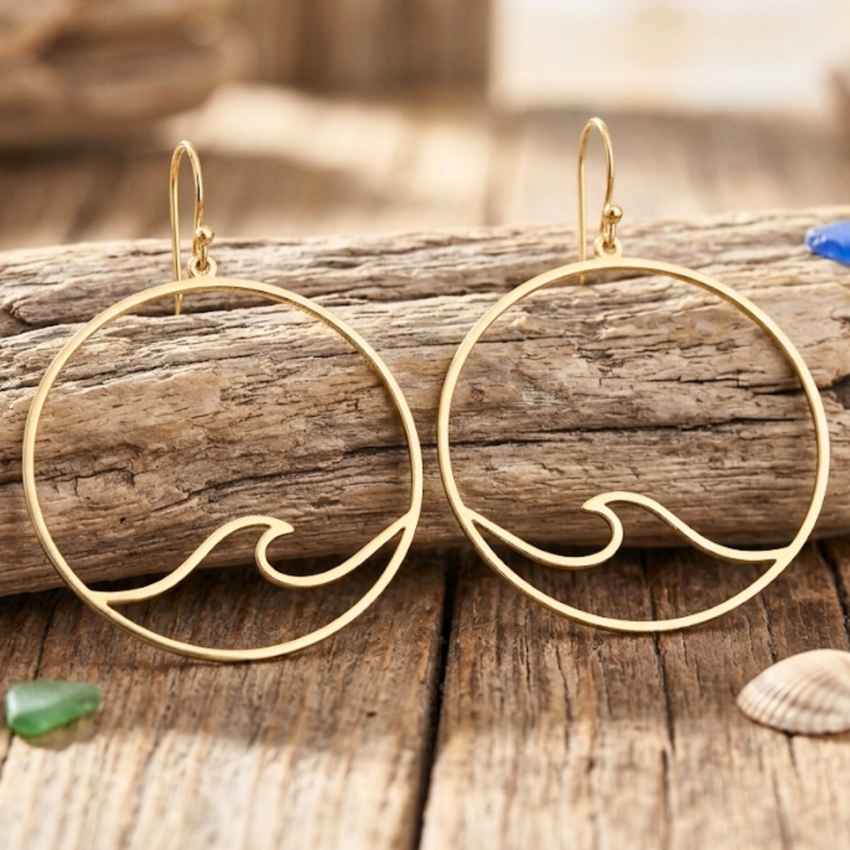Stunning Wave Hoop Earrings – Gold & Silver Variants | Statement Beach Earrings