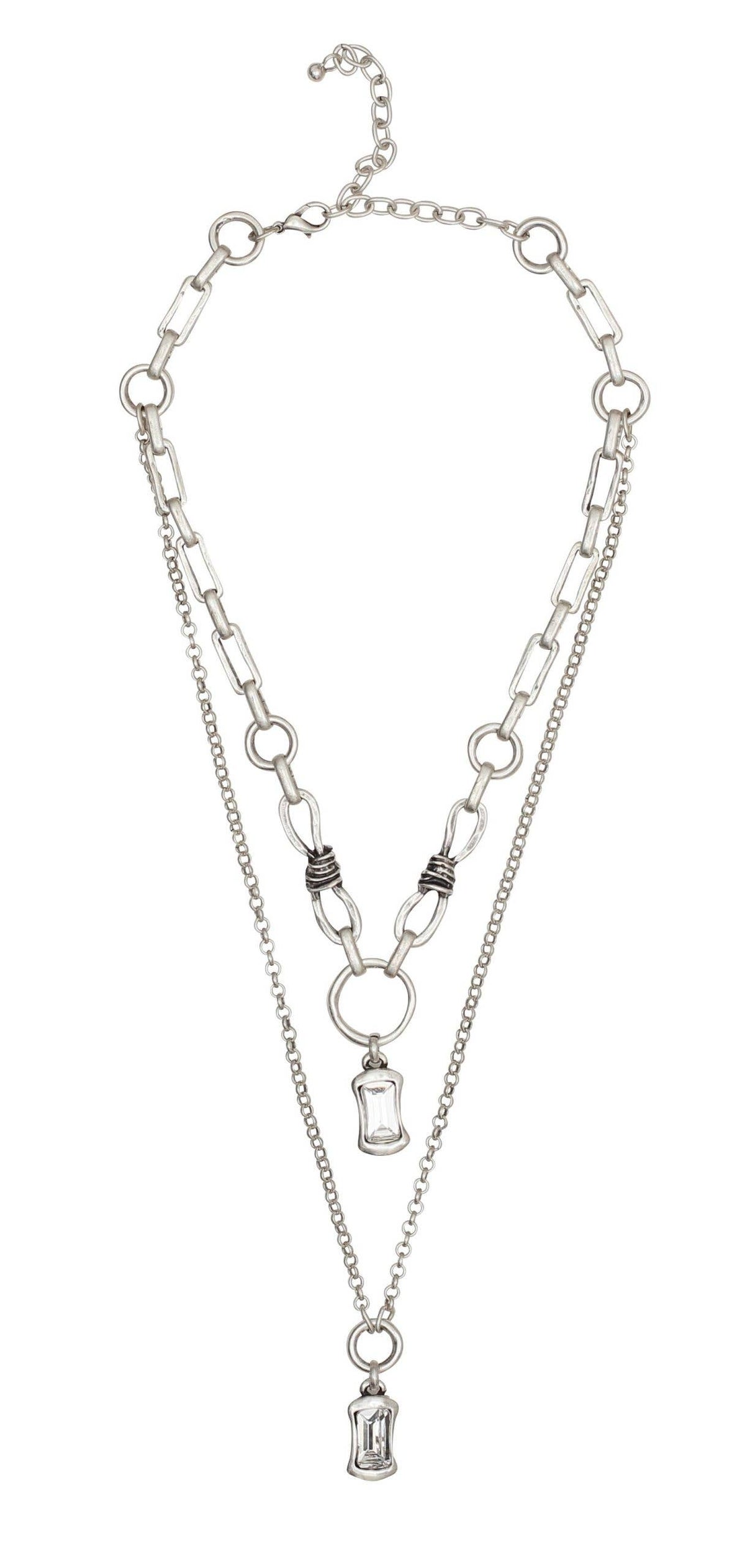 Handmade Melancholy Pewter Necklace - NN3521