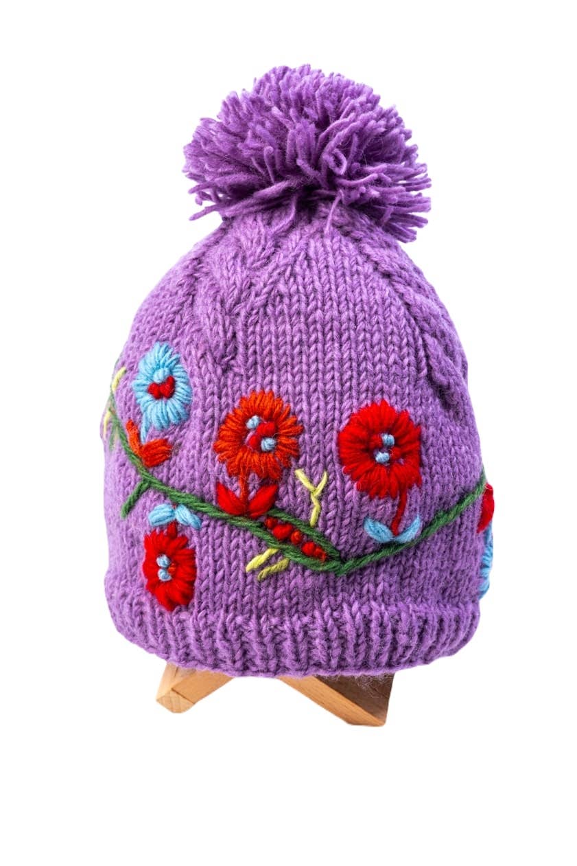 Elegant French Lilac Beanie Arina Hat for Winter Fashion