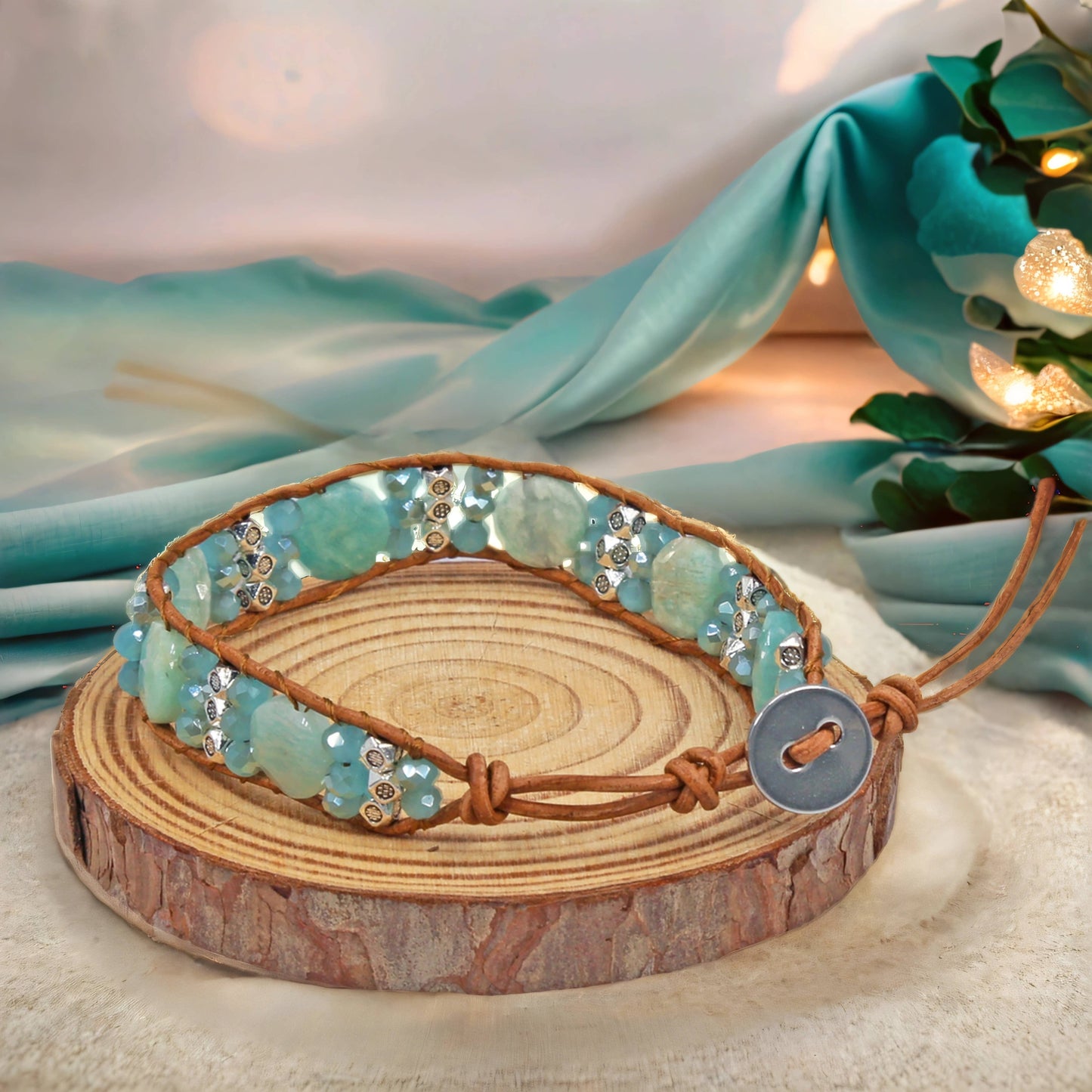 Gemstones Single Wrap Bracelet