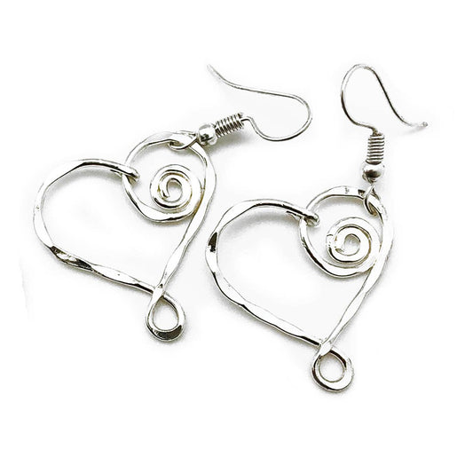 Silver Plated Earrings - Smaller Size Heart