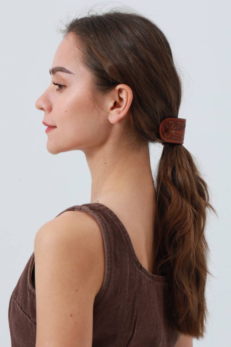 Western Carved Hide Hair Stick – Frontier Hair Styling Tool