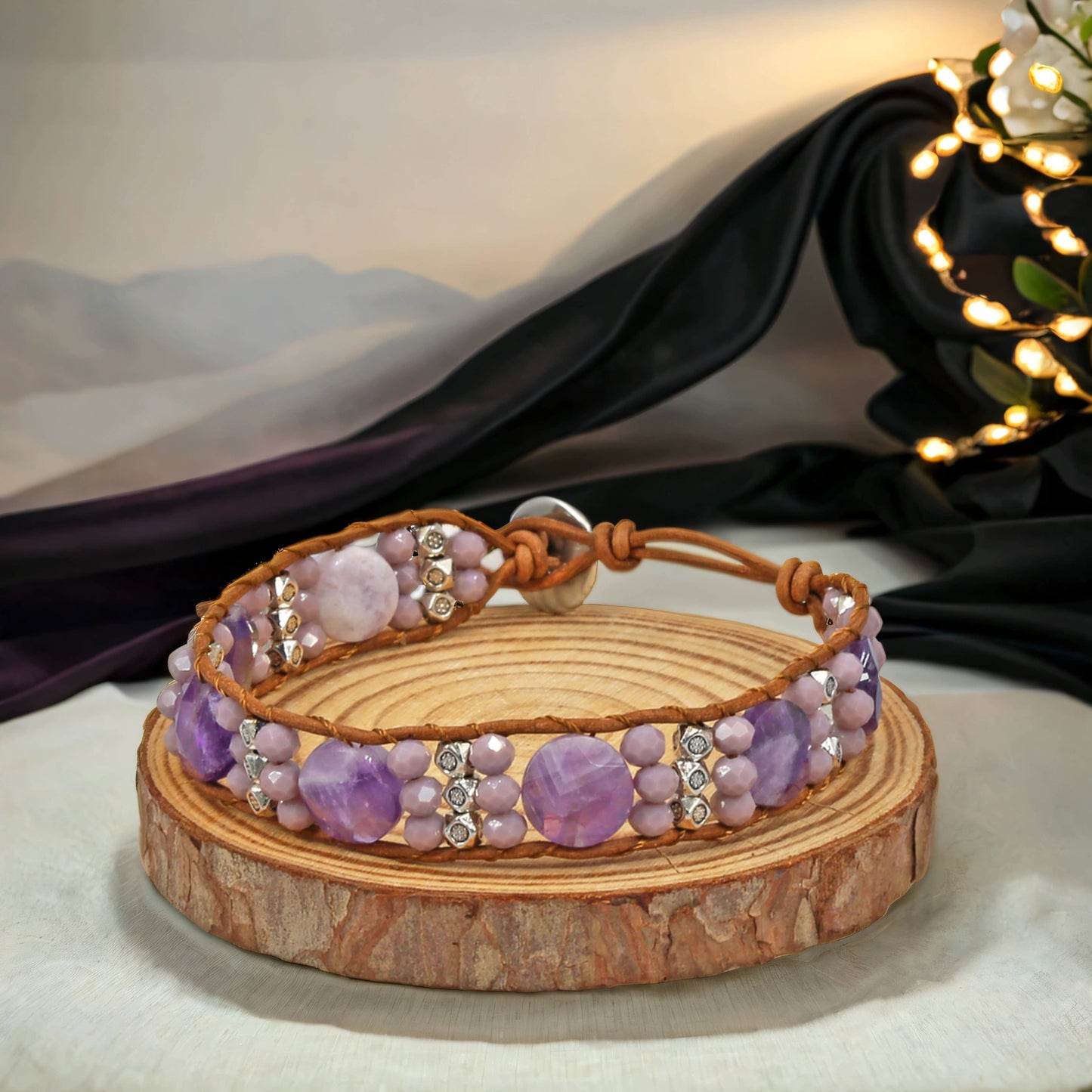 Gemstones Single Wrap Bracelet