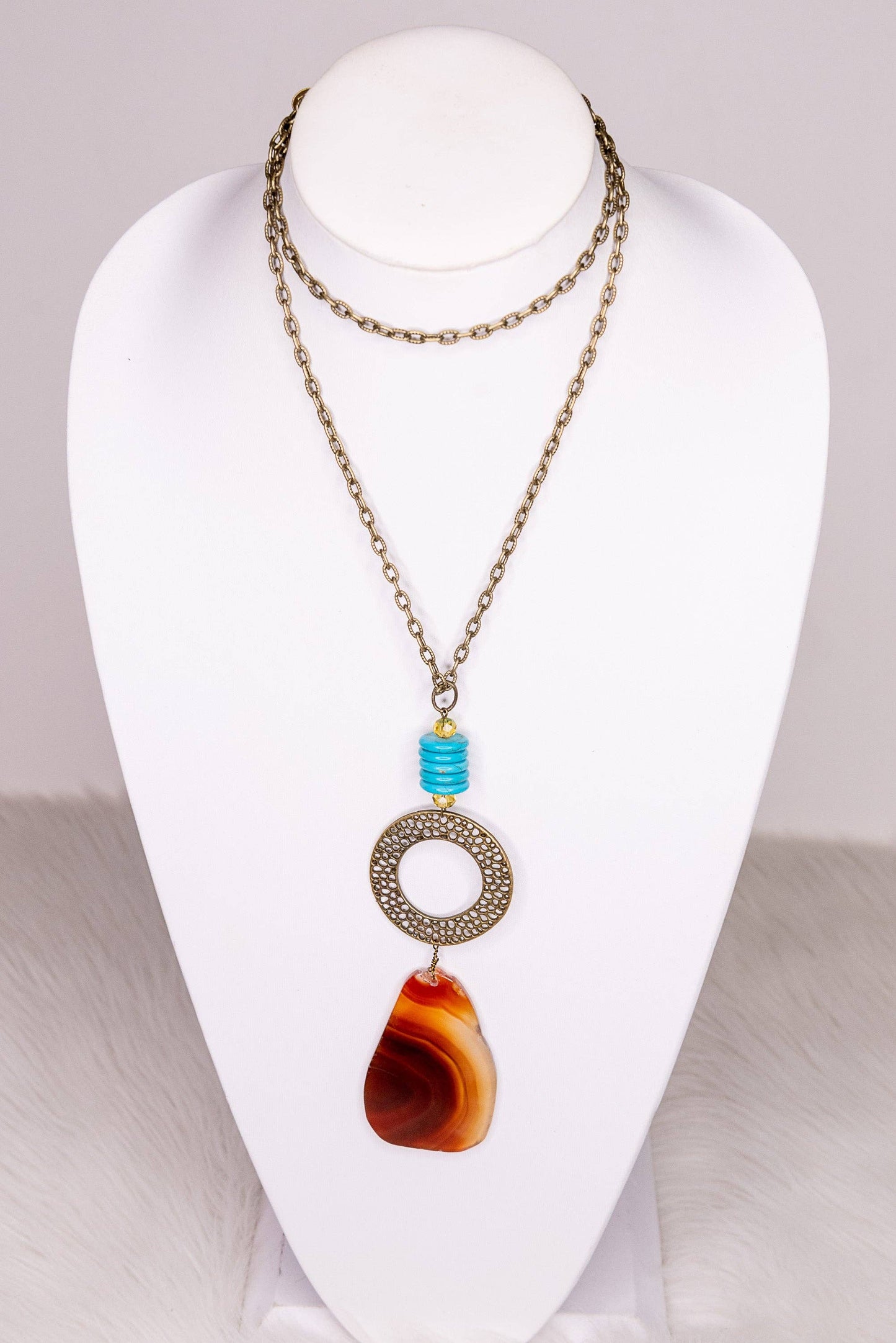 Marcela Necklace in Bronze