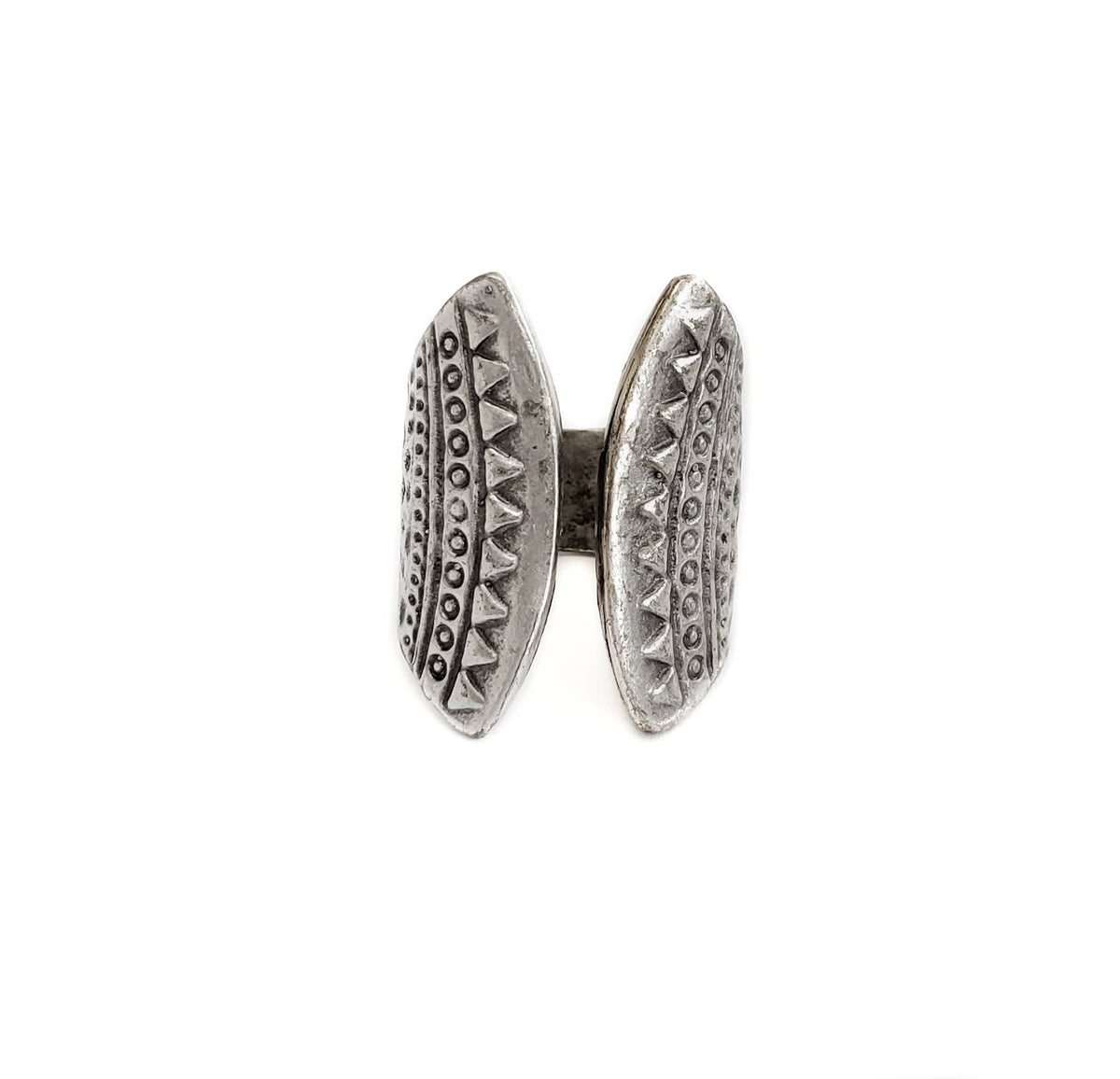 Handmade Brass Ring In Silver Plated - ZRC-044