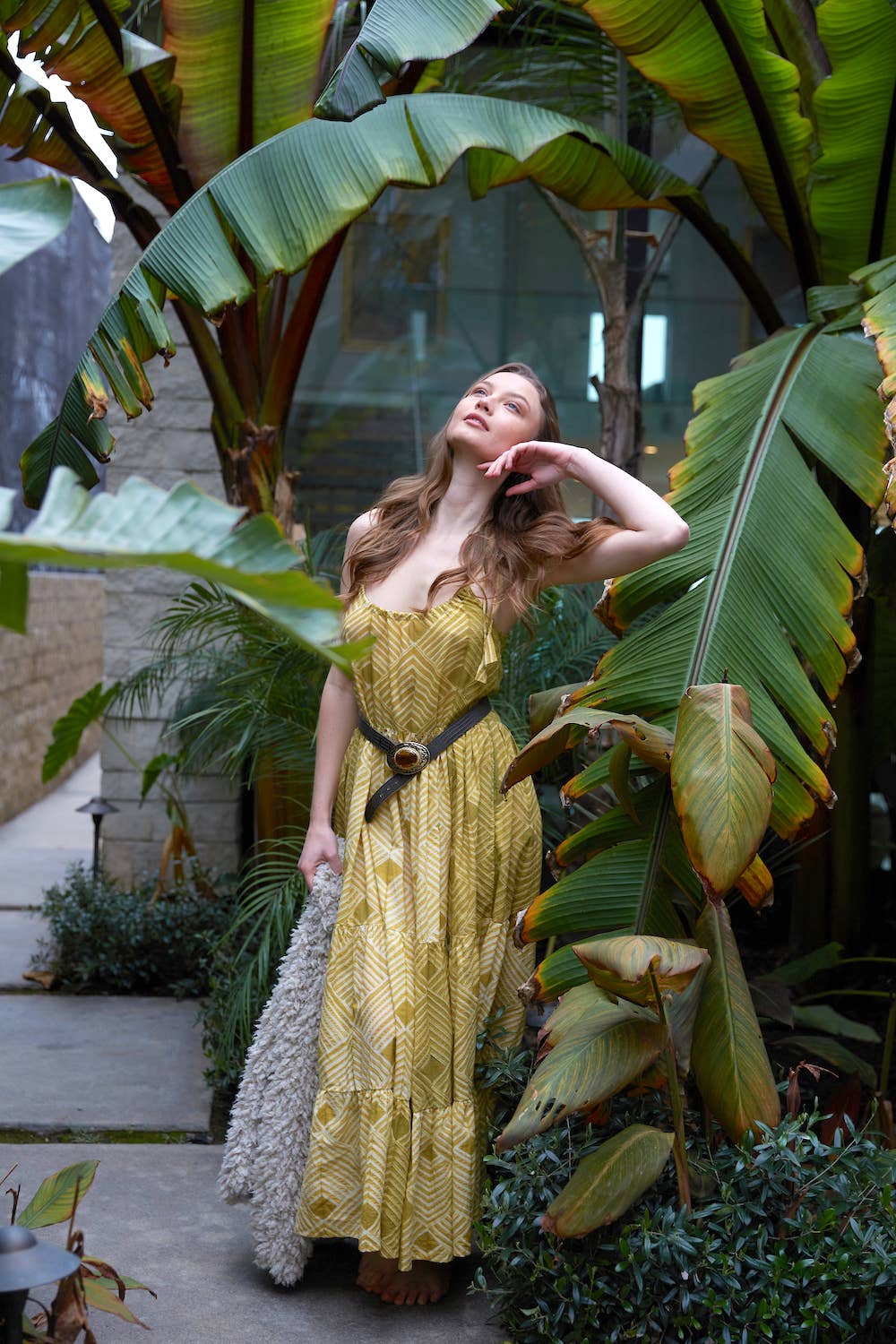 Shibori Hand-Dyed Maxi Dress (Udvita)
