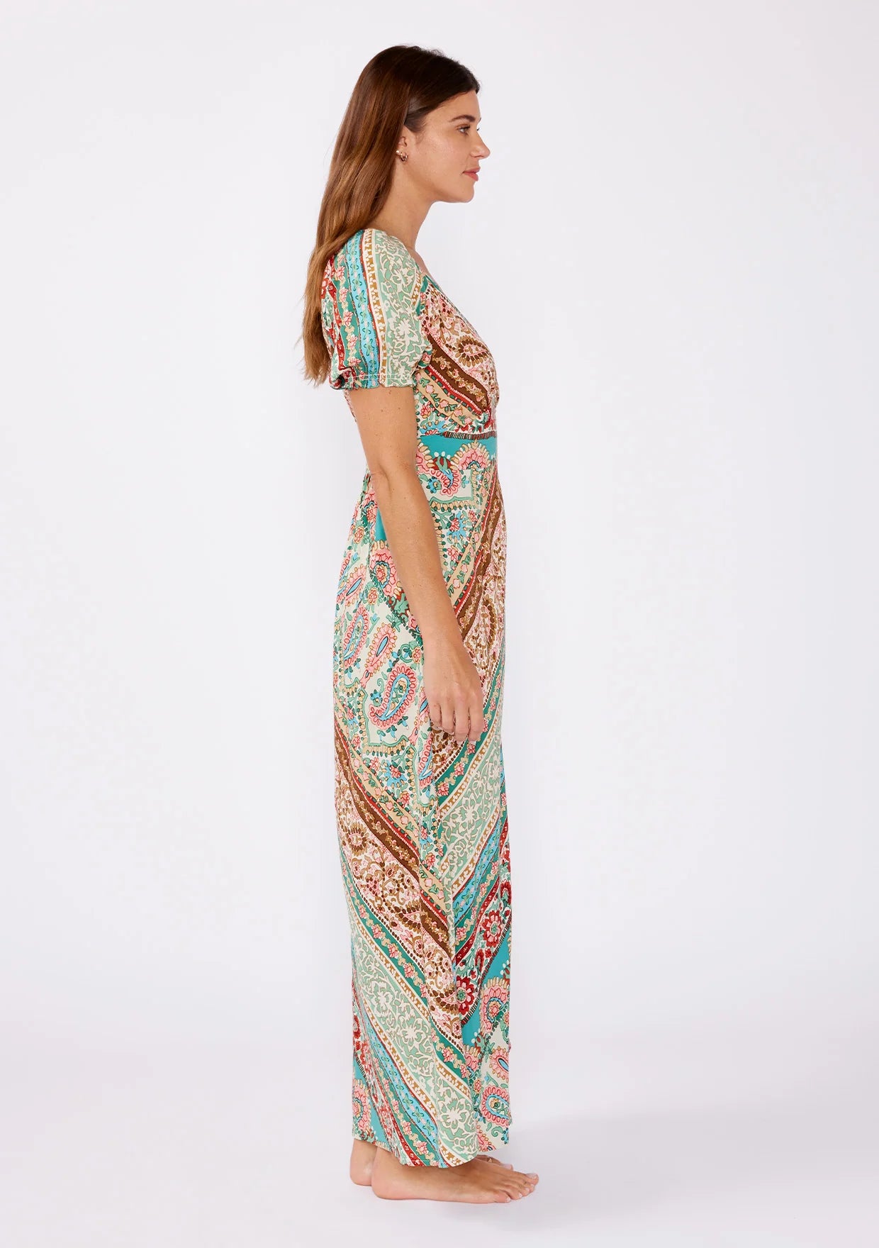 Bohemian V-Neck Maxi Dress