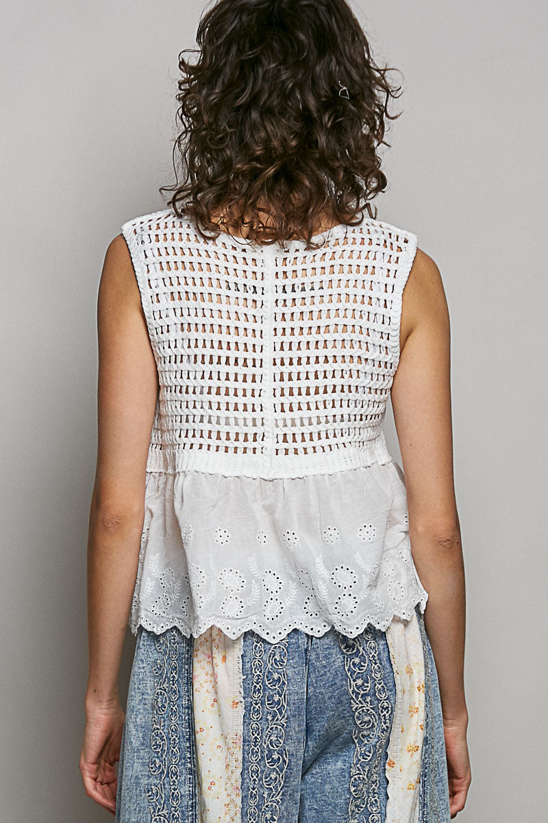 Sleeveless Crochet Top