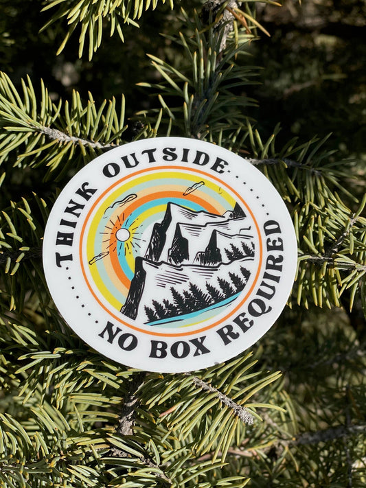 Think Outside- No Box Required Vinyl Sticker