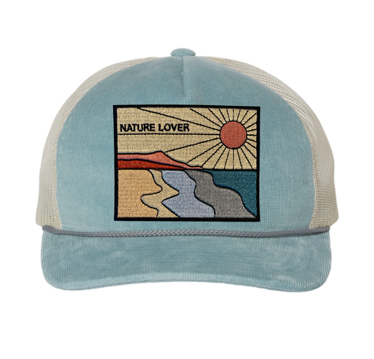 Corduroy Trucker Hat Nature Lover Patch Snapback Corduroy