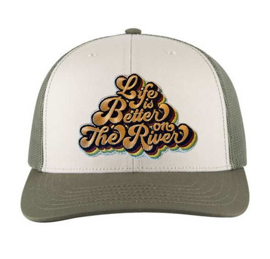 Trucker Hat- Life is Better on the River Patch